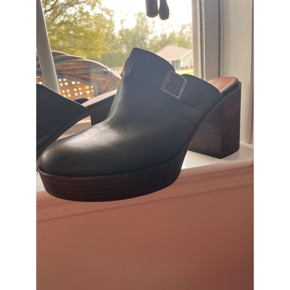 Lucky Brand Women's Odibell Leather Platform Clog sz 12M - Picture 3 of 9